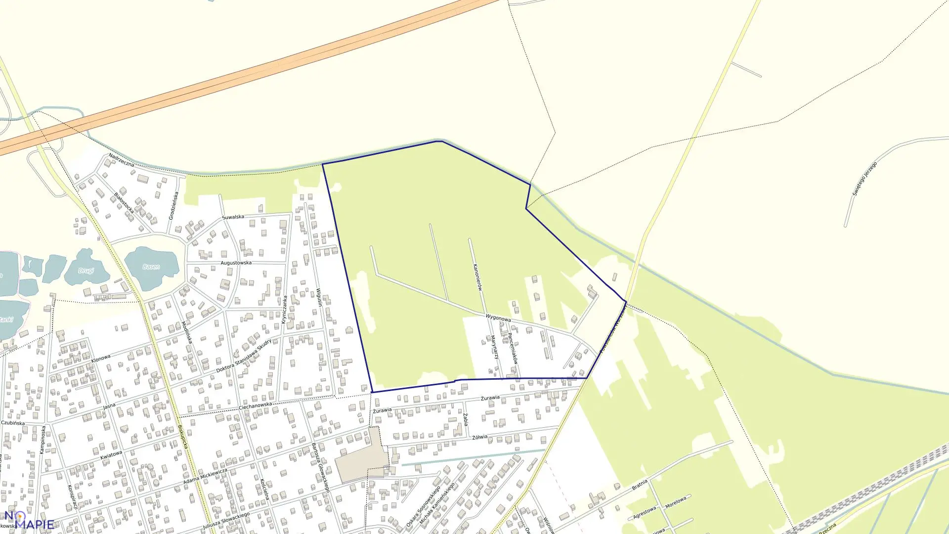 Mapa obrębu 07 w gminie Brwinów
